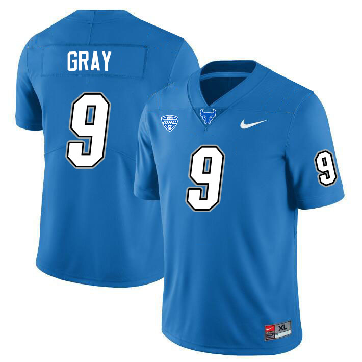 Buffalo Bulls #9 Gunnar Gray College Football Jerseys Stitched Sale-Blue